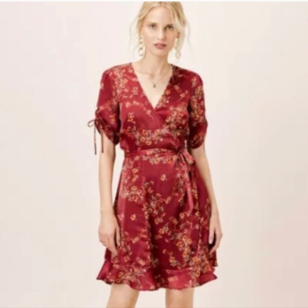 Lovestitch Botanica Floral Wrap Dress Women's Size Small - Picture 1 of 9
